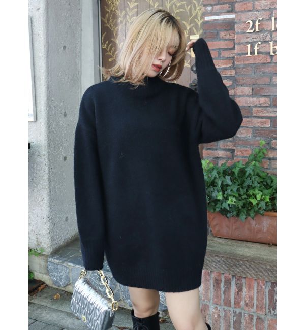 EVRIS「ハイネックルーズニットワンピース」|ワンピース|