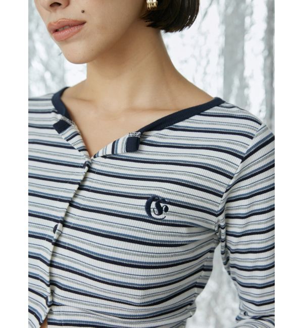 EVRIS「ワンポイントフロントボタンショートトップス」|Tシャツ・カットソー|