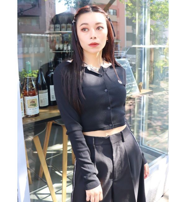 EVRIS「ワンポイントフロントボタンショートトップス」|Tシャツ・カットソー|