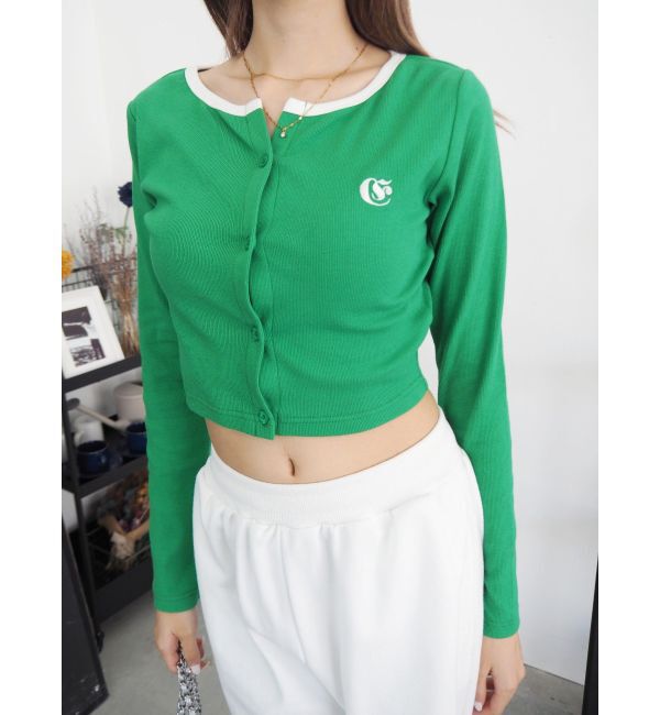 EVRIS「ワンポイントフロントボタンショートトップス」|Tシャツ・カットソー|