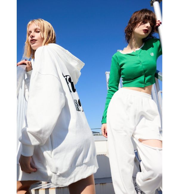 EVRIS「ワンポイントフロントボタンショートトップス」|Tシャツ・カットソー|