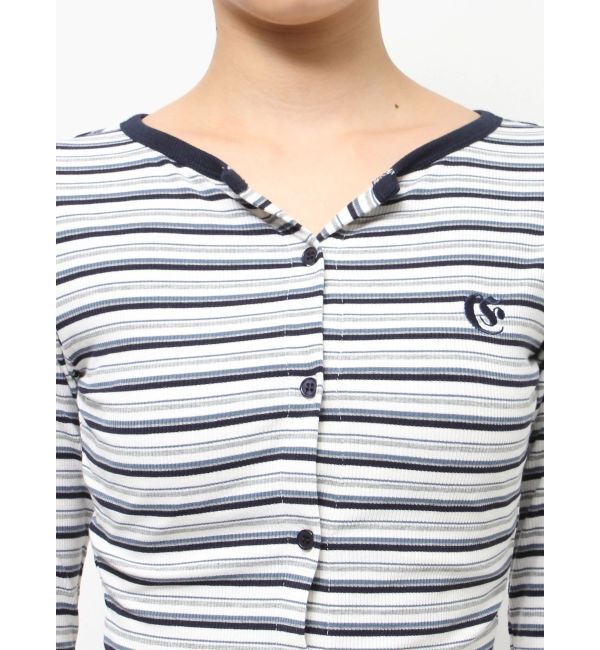 EVRIS「ワンポイントフロントボタンショートトップス」|Tシャツ・カットソー|