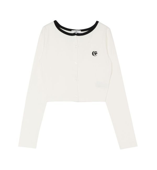 EVRIS「ワンポイントフロントボタンショートトップス」|Tシャツ・カットソー|