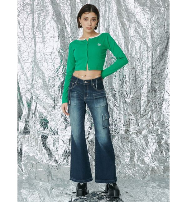 EVRIS「ワンポイントフロントボタンショートトップス」|Tシャツ・カットソー|