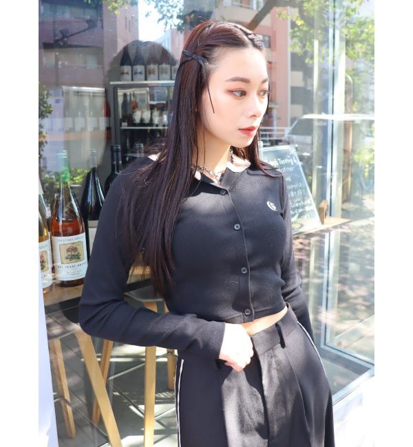 EVRIS「ワンポイントフロントボタンショートトップス」|Tシャツ・カットソー|