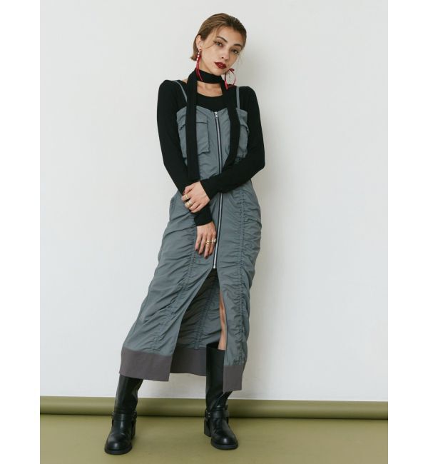 EVRIS「ジップキャミロングワンピース」|ワンピース|