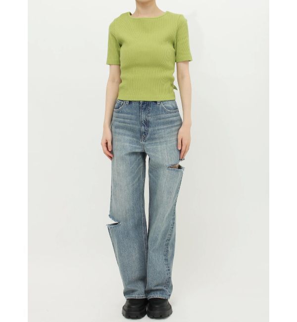 EVRIS「バックデザインリブトップス」|Tシャツ・カットソー|