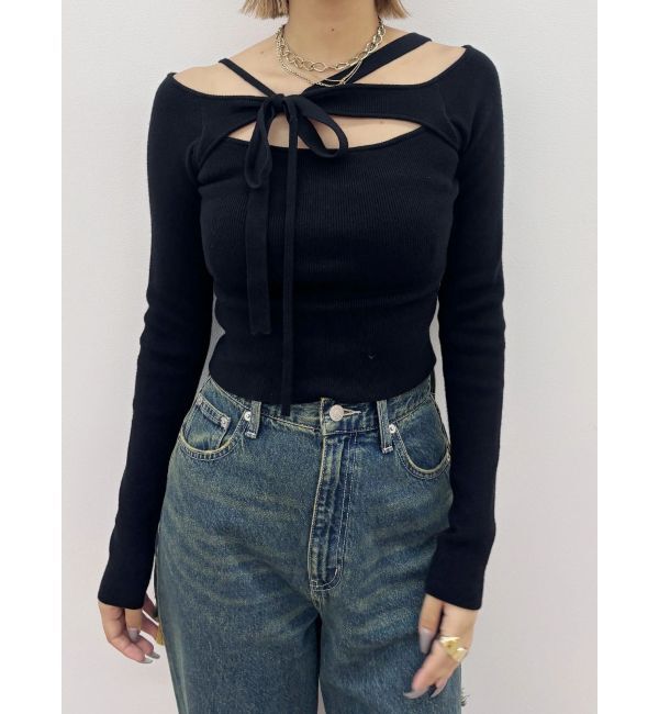EVRIS「カットアウトニットトップス」|ニット・セーター|