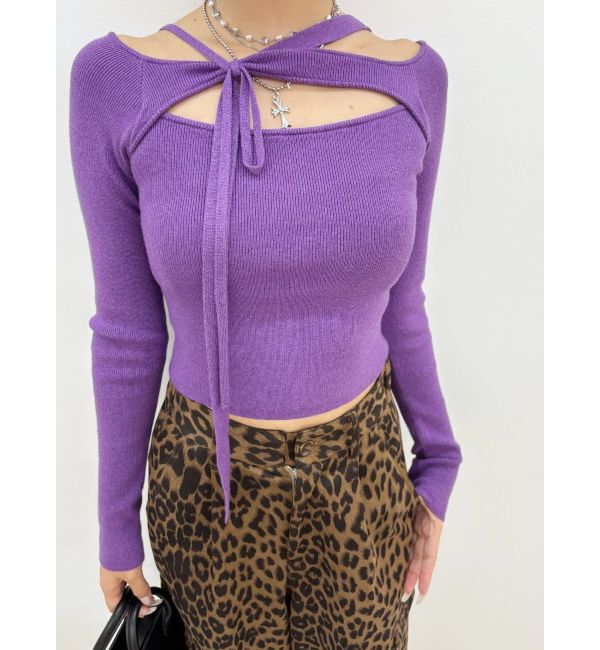 EVRIS「カットアウトニットトップス」|ニット・セーター|