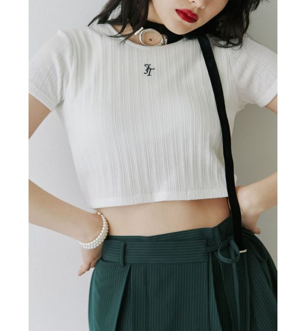 jouetie「ハーフスリーブバックオープントップス」|Tシャツ・カットソー|