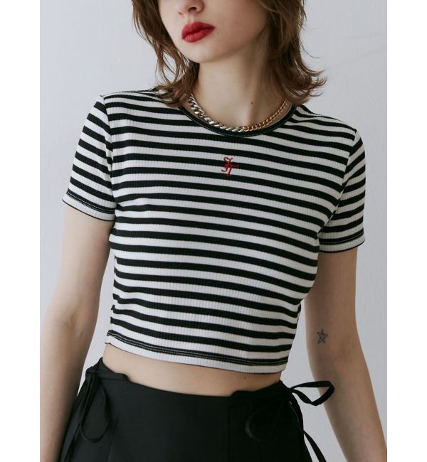 jouetie「ハーフスリーブバックオープントップス」|Tシャツ・カットソー|