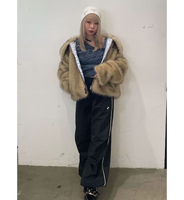 jouetie「ナイロンフリースワイドパンツ【セットアップ対応】」|その他|