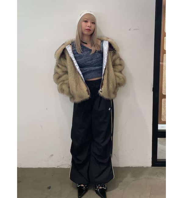 jouetie「ナイロンフリースワイドパンツ【セットアップ対応】」|その他|