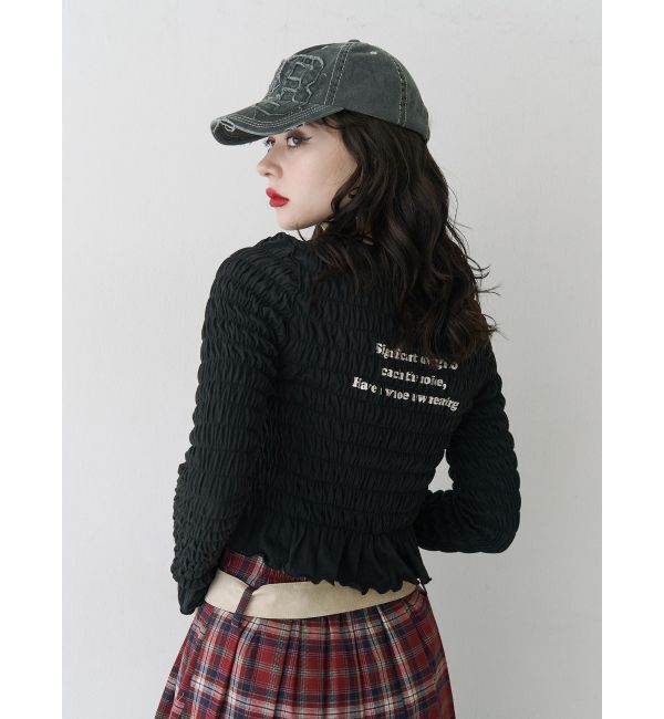 jouetie「ストロベリーギャザーフィットTシャツ」|Tシャツ・カットソー|