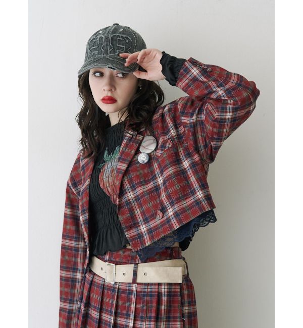 jouetie「ストロベリーギャザーフィットTシャツ」|Tシャツ・カットソー|