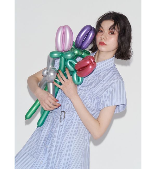 jouetie「ギャザーリボンシャツワンピース」|ワンピース|