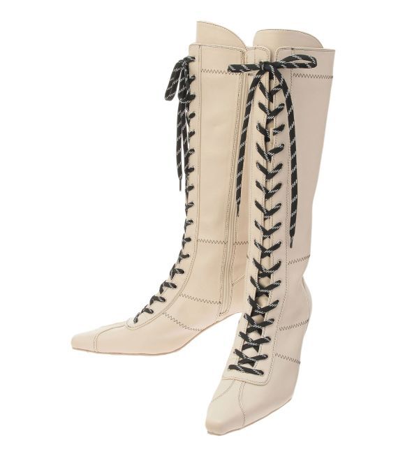 jouetie「ボクシングレースアップブーツ」|ロングブーツ|