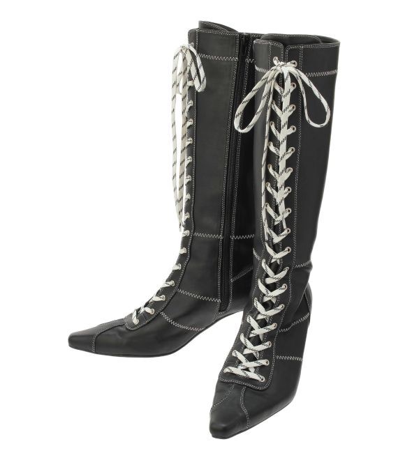 jouetie「ボクシングレースアップブーツ」|ロングブーツ|