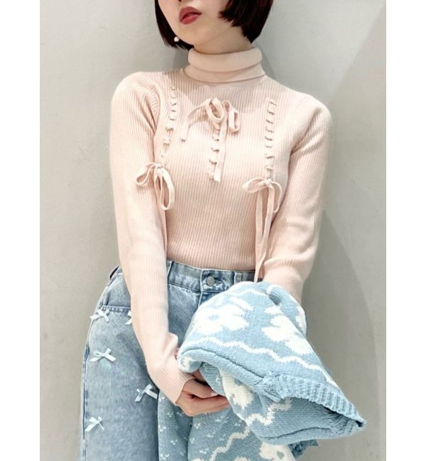 merry jenny「リボンリボンリボンニット」|ニット・セーター|ピンク