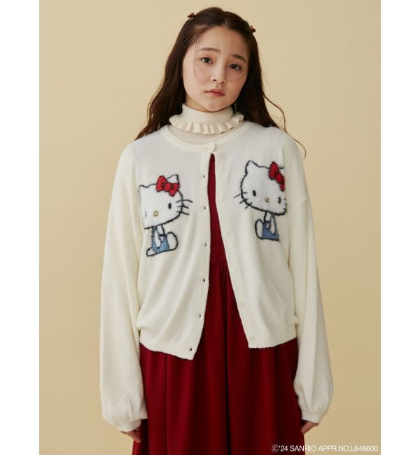 merry jenny「【ハローキティコラボ】ニットカーデイガン」|カーディガン|オフホワイト