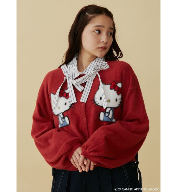 merry jenny「【ハローキティコラボ】ニットカーデイガン」|カーディガン|