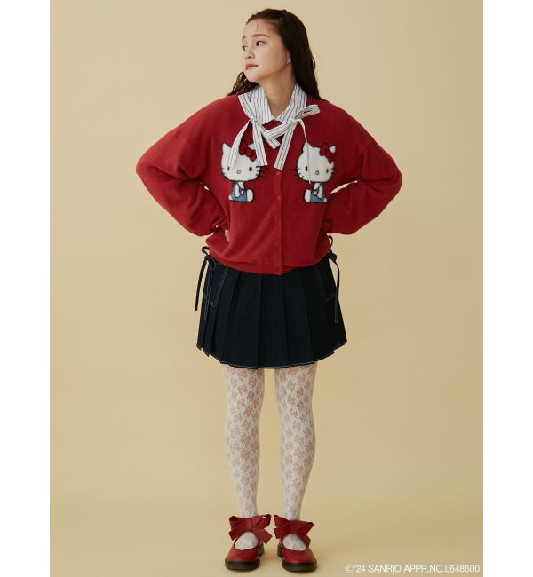 merry jenny「【ハローキティコラボ】ニットカーデイガン」|カーディガン|