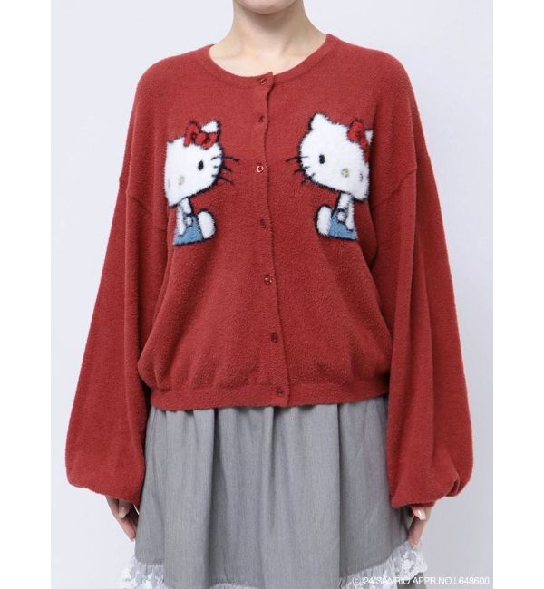 merry jenny「【ハローキティコラボ】ニットカーデイガン」|カーディガン|