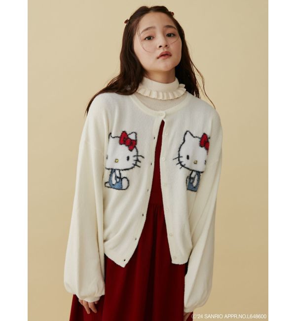 merry jenny「【ハローキティコラボ】ニットカーデイガン」|カーディガン|