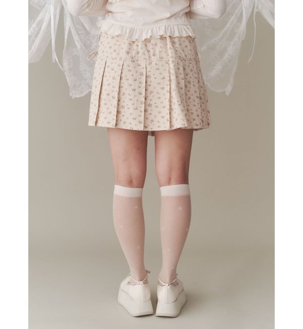 merry jenny「flowerリボンプリーツミニスカート」|スカート|