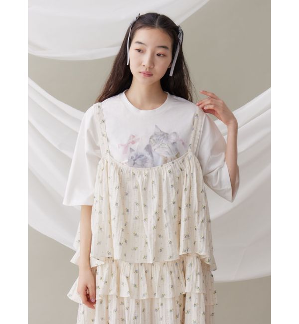 merry jenny「floralティアードティアードワンピース」|ワンピース|