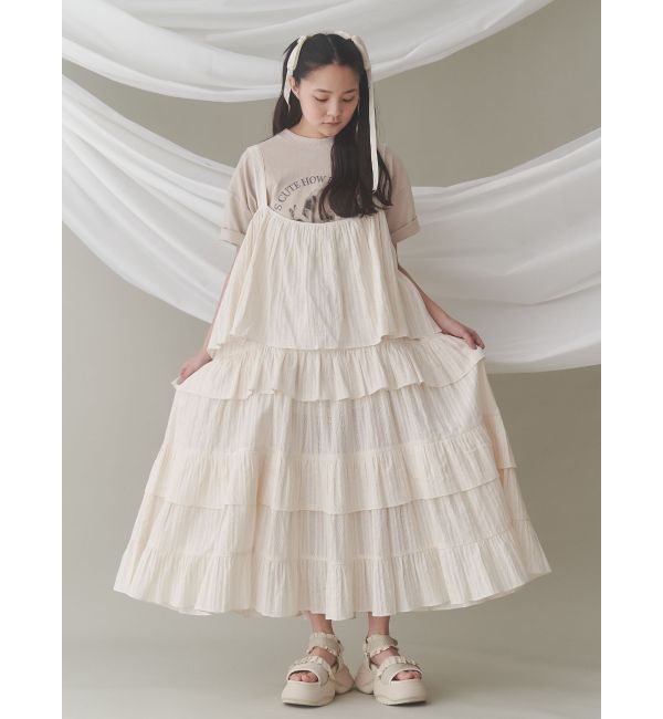 merry jenny「floralティアードティアードワンピース」|ワンピース|