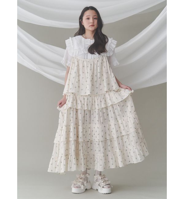 merry jenny「floralティアードティアードワンピース」|ワンピース|