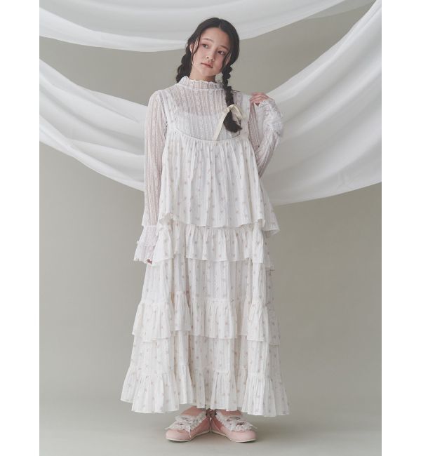 merry jenny「floralティアードティアードワンピース」|ワンピース|