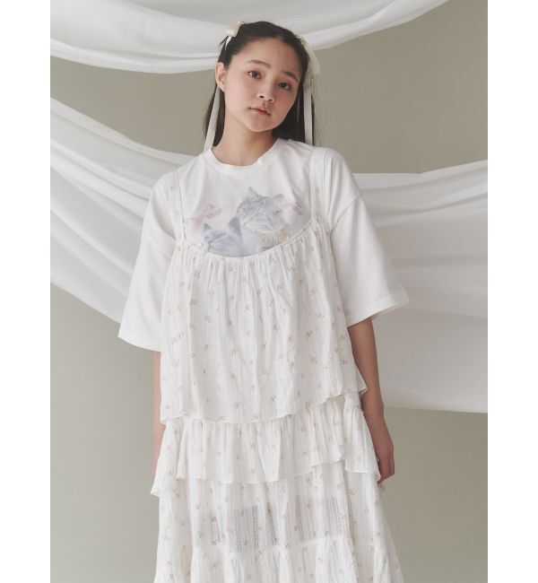 merry jenny「floralティアードティアードワンピース」|ワンピース|