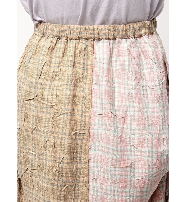 merry jenny「check&times;checkリボンギャザースカート」|スカート|