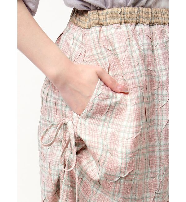 merry jenny「check&times;checkリボンギャザースカート」|スカート|