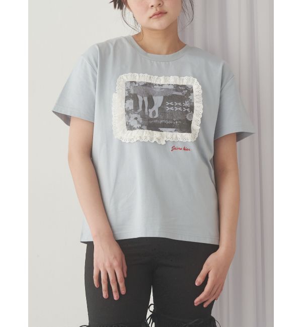 merry jenny「memory frame tee」|Tシャツ・カットソー|ブルー