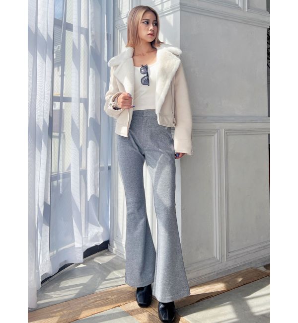 GYDA「ショート フェイクムートン ライダースジャケット」|その他|