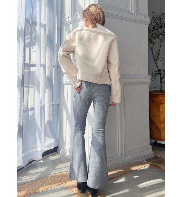 GYDA「ショート フェイクムートン ライダースジャケット」|その他|