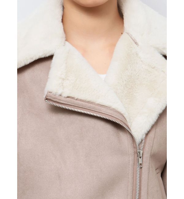 GYDA「ショート フェイクムートン ライダースジャケット」|その他|