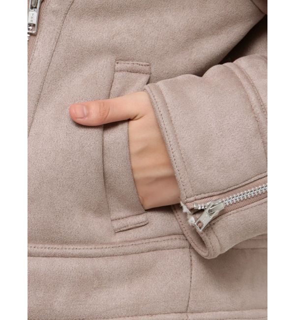 GYDA「ショート フェイクムートン ライダースジャケット」|その他|