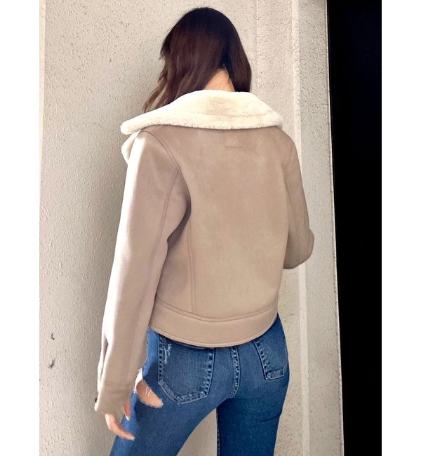 GYDA「ショート フェイクムートン ライダースジャケット」|その他|