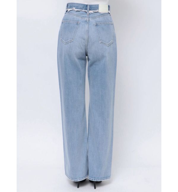 GYDA「ハイウエスト ワイドフリンジデニムパンツ」|デニム|