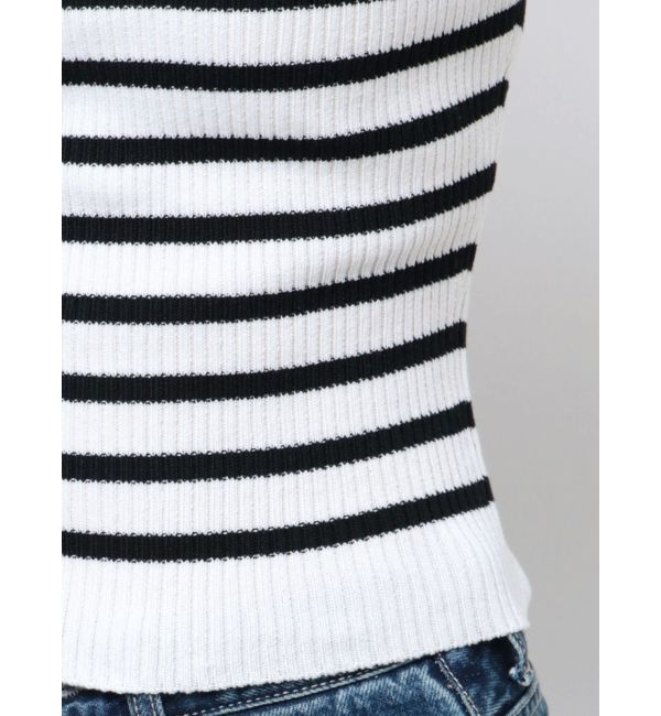 GYDA「BACK OPENハーフスリーブニットトップス」|ニット・セーター|