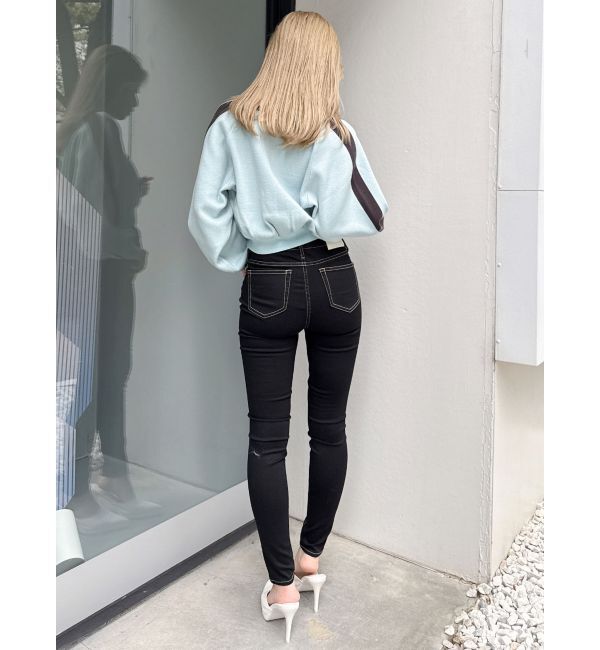 GYDA「round GY BICOLOR POLOニットトップス」|ニット・セーター|