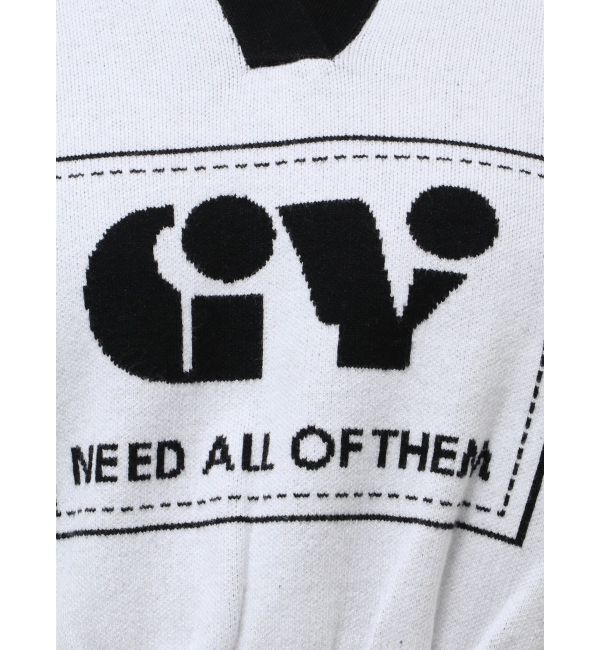 GYDA「round GY BICOLOR POLOニットトップス」|ニット・セーター|