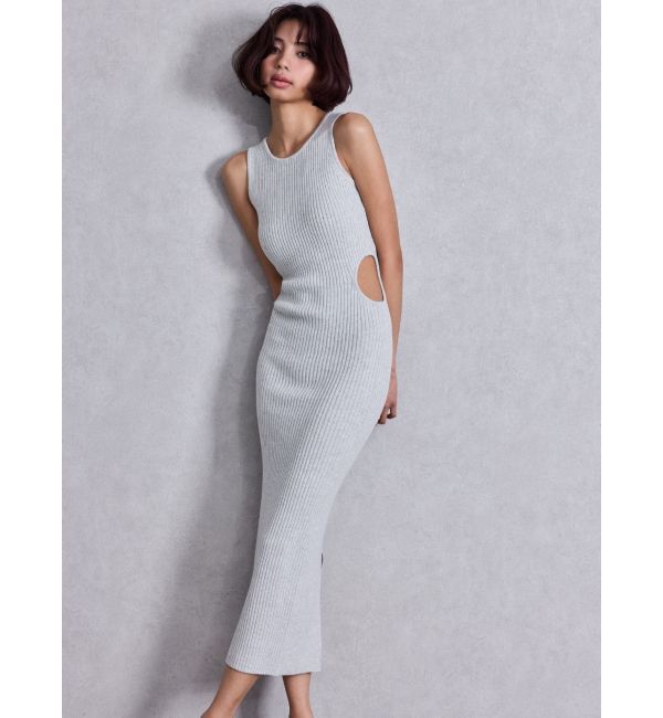 GYDA「SIDE OPENロングニットワンピース」|ワンピース|