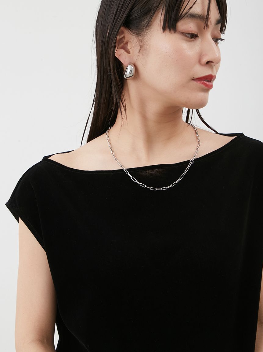 Mila Owen「ボートネックフロッキーベロアプルオーバー」|Tシャツ・カットソー|