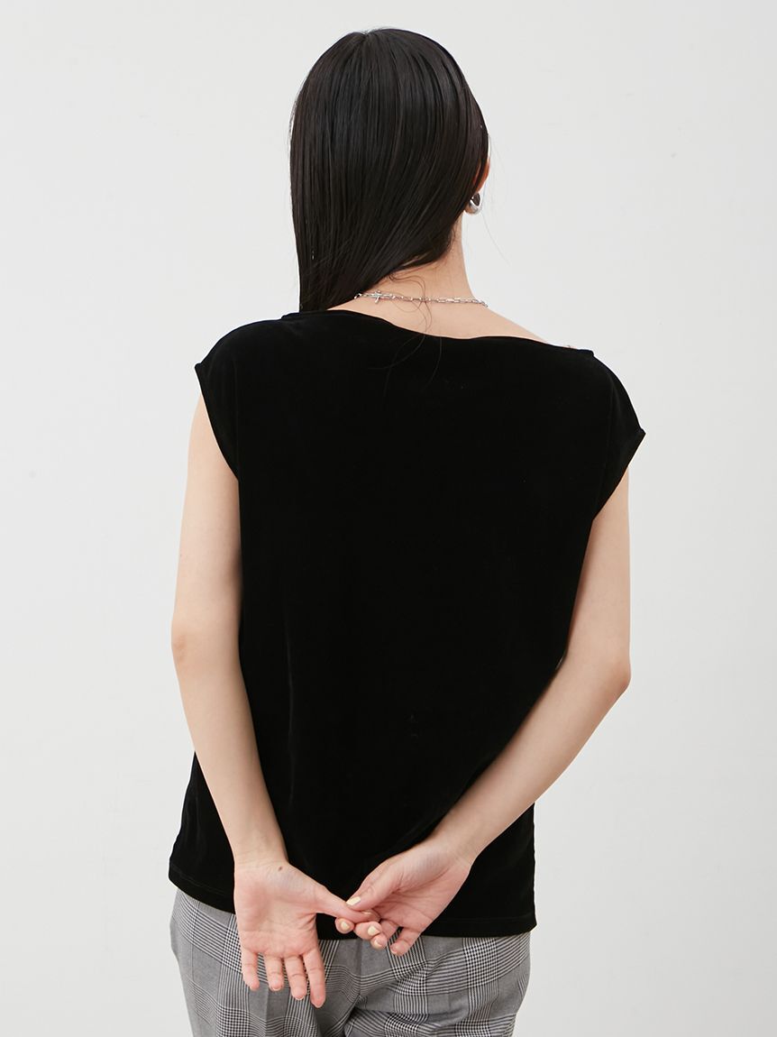 Mila Owen「ボートネックフロッキーベロアプルオーバー」|Tシャツ・カットソー|