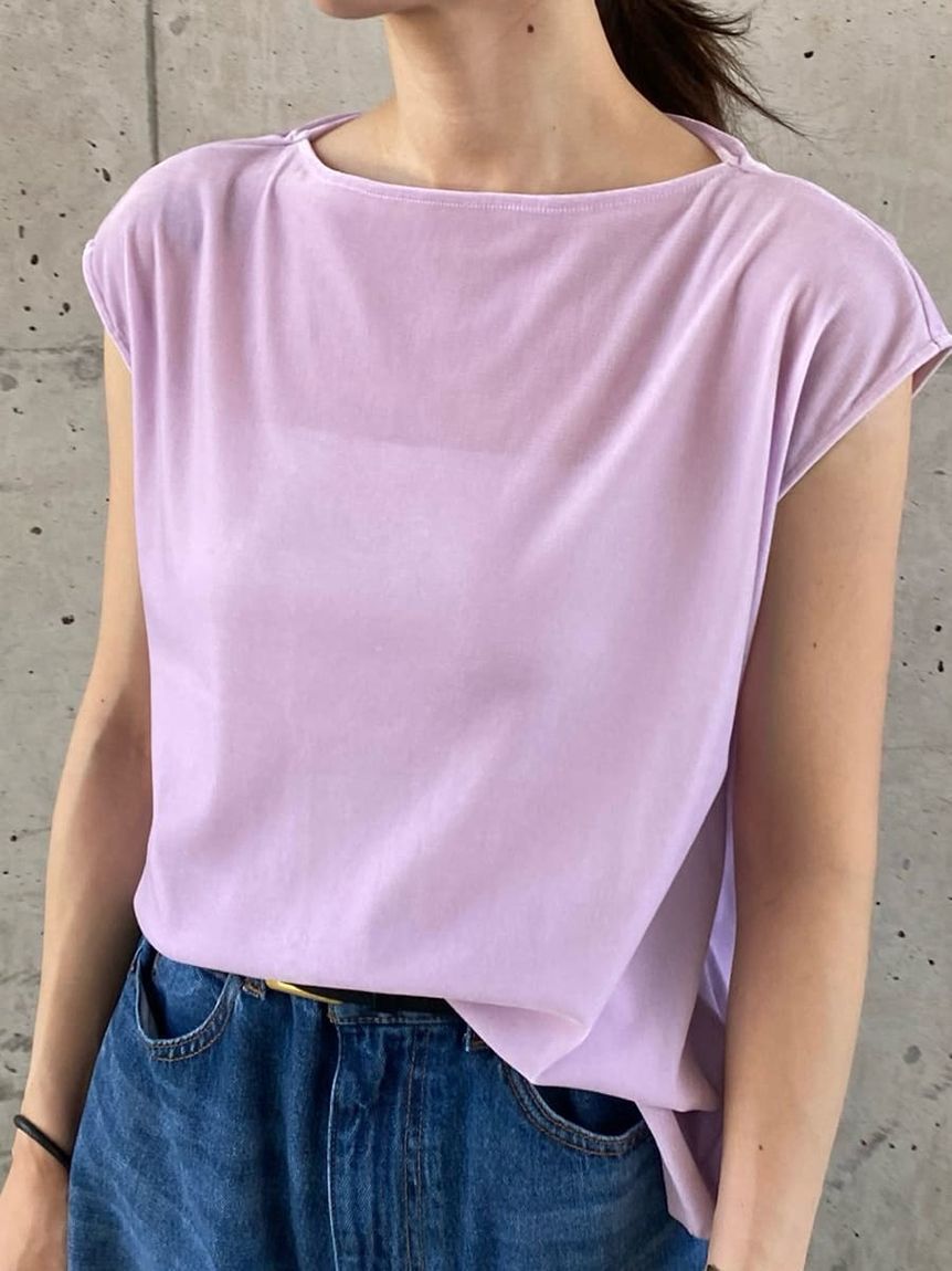 Mila Owen「ボートネックフロッキーベロアプルオーバー」|Tシャツ・カットソー|PNK